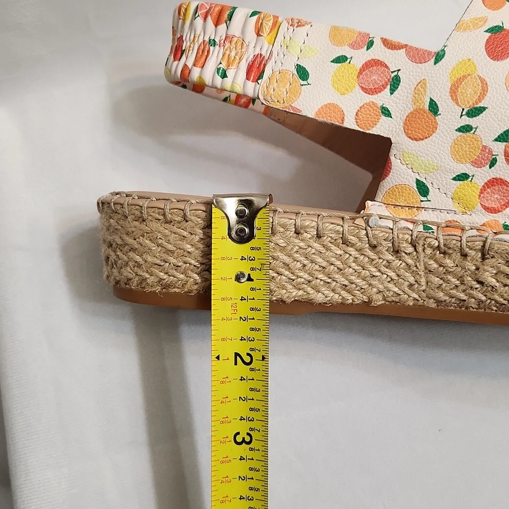 Cole Haan Grandseries Leather Citrus Wedge Espadrille Sandals (W Sizes 7)